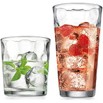 Glasses Set Of 16 8 Highball Glasses 17 Oz 8 Rocks Whiskey Glass Cups 13 Oz