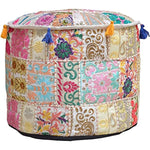 Ethnic Embroidered Pouf Cover