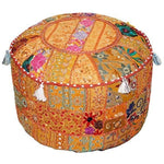 Ethnic Embroidered Pouf Cover