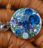 Womens Ocean Bubble Crystal Pendant Necklace Earring Set