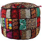 Ethnic Embroidered Pouf Cover