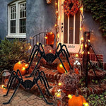 6 Pcs Halloween Giant Hairy Spiders Decorations