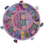 Ethnic Embroidered Pouf Cover