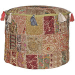 Ethnic Embroidered Pouf Cover