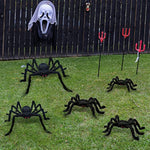 6 Pcs Halloween Giant Hairy Spiders Decorations