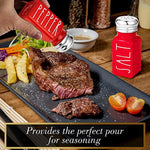 Stainless Steel Lid Glass Salt and Pepper Shakers