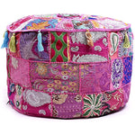 Ethnic Embroidered Pouf Cover