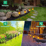 Solar Torch Light with Flickering Flame for Garden Decor