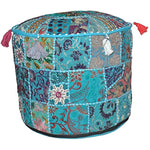 Ethnic Embroidered Pouf Cover