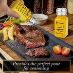 Stainless Steel Lid Glass Salt and Pepper Shakers