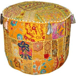 Ethnic Embroidered Pouf Cover