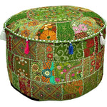 Ethnic Embroidered Pouf Cover