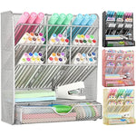 Pencil Holder with 10 Compartments and 1 Drawer