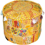 Ethnic Embroidered Pouf Cover