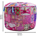 Ethnic Embroidered Pouf Cover