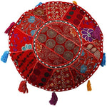 Ethnic Embroidered Pouf Cover