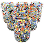 Mexican Handmade Multicolor Glassware Recycled Glass Lead Toxin Free Drinking