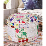 Ethnic Embroidered Pouf Cover