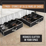 Underbed Storage Solution Fits for Men's and Women's Shoes