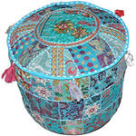Ethnic Embroidered Pouf Cover