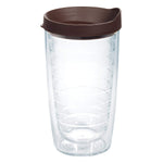 Double Walled Clear Colorful Lidded Insulated Tumbler Cup