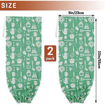 2Pcs Reusable Plastic Bag Organizer Wall Mount