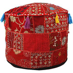 Ethnic Embroidered Pouf Cover