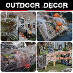 900 sqft Spider Webs Halloween Decorations Bonus with 30 Fake Spiders