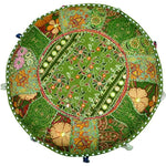 Ethnic Embroidered Pouf Cover