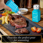 Stainless Steel Lid Glass Salt and Pepper Shakers