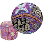 Ethnic Embroidered Pouf Cover
