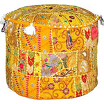 Ethnic Embroidered Pouf Cover