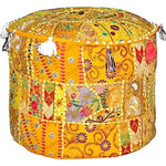 Ethnic Embroidered Pouf Cover
