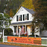 Thanksgiving Turkey Maple Leaves Pumpkin Banner, 8.2 x 1.5 FT
