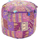 Ethnic Embroidered Pouf Cover
