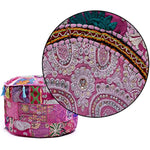 Ethnic Embroidered Pouf Cover