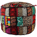 Ethnic Embroidered Pouf Cover