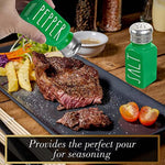 Stainless Steel Lid Glass Salt and Pepper Shakers