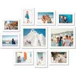 Perfect Gift Of 10 And 7 Pieces Of Muliple Colors Gallery Wall Picture Frame Set With Shatter Resistant Glass