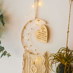 Moon Dream Catcher With Light Decor