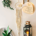 Moon Dream Catcher With Light Decor
