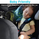 Portable Car Fan For Backseat With Usb Plug Powerful Queit Ventilation Clip