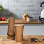 Kraft Paper Hot Coffee Cups