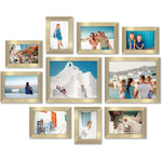 Perfect Gift Of 10 And 7 Pieces Of Muliple Colors Gallery Wall Picture Frame Set With Shatter Resistant Glass
