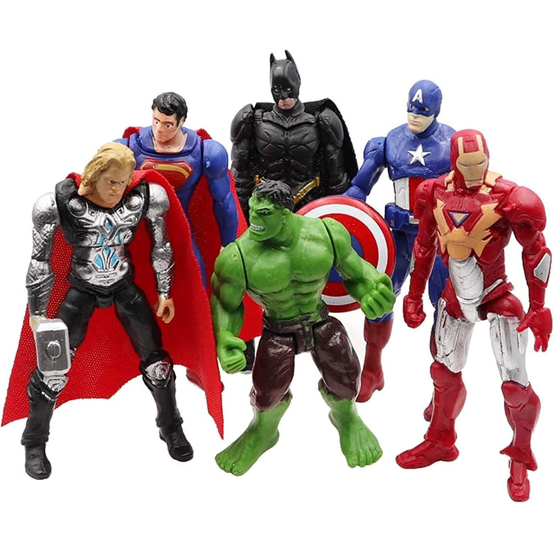 Ultimate Superhero Action Figures Toy Set Of 6