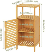 Bamboo Cabinet With Single Door And Shelf