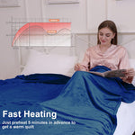 Car Electric Heated Blanket With 10 Hours Auto Off 4 Heat Settings