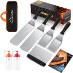 Griddle Accessories Kit Exclusive Griddle Tools Spatulas Set For Blackstone 8 Pcs Commercial Grade Flat Top Grill Accessories Great For Outdoor Bbq Teppanyaki And Camping
