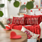 Hello Valentine Love Forever Gnome Throw Pillow Covers