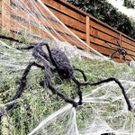6 Pcs Halloween Giant Hairy Spiders Decorations